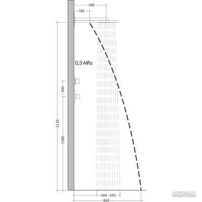 Будкрам купити Raindance Rainfall 180 AIR 2jet  Верхній душ Raindance Rainfall 180 AIR 2jet  Верхній душ 2