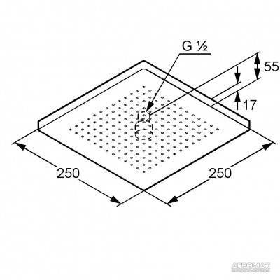 Будкрам купить A-QA Верхний душ-250 A-QA Верхний душ-250 3