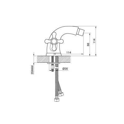Будкрам купити RETRO Змішувач д/біде з дон. клап. 01011100 RETRO Змішувач д/біде з дон. клап. 01011100 2