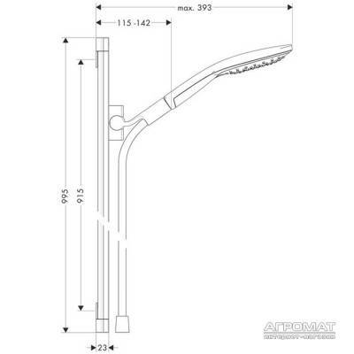 Будкрам купити Raindance Select S 150 3jet/Raindance Unica'S Душовий набір Raindance Select S 150 3jet/Raindance Unica'S Душовий набір 2