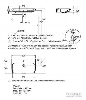 Будкрам купить Умывальник myDay 800х480мм без перелива Умывальник myDay 800х480мм без перелива 2