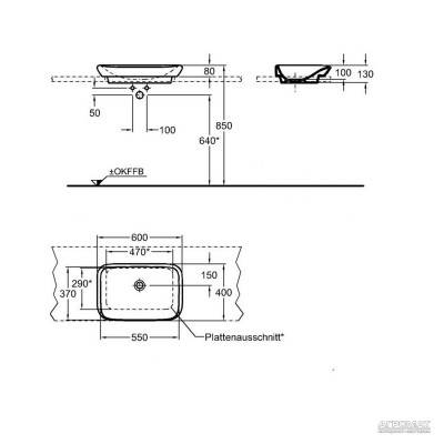 Будкрам купить Умывальник myDay, что встр. в столешницу 600мм Умывальник myDay, что встр. в столешницу 600мм 3