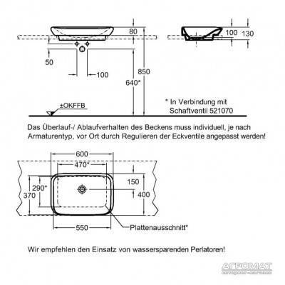 Будкрам купить Умывальник myDay, что встр. в столешницу 600мм Умывальник myDay, что встр. в столешницу 600мм 2