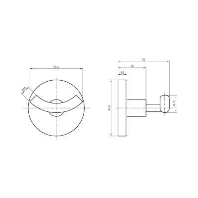 Будкрам купити Hotel Line Гачок подвійний, хром Hotel Line Гачок подвійний, хром 2