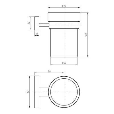 Будкрам купить UNIQUE Стакан с держателем, хром UNIQUE Стакан с держателем, хром 2
