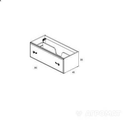 Будкрам купити OPERA Тумба-80 д/раковини, 1 шухляда, білий матовий OPERA Тумба-80 д/раковини, 1 шухляда, білий матовий 2