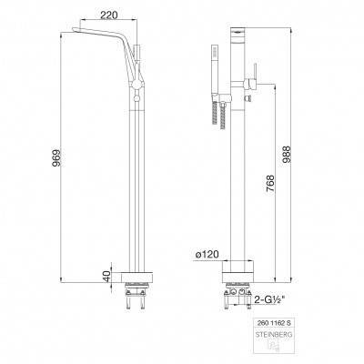 Будкрам купить Смеситель для ванны, пола Смеситель для ванны, пола 2
