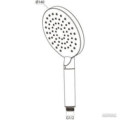 Будкрам купить Inspire Руч. душ 3 ф. Inspire Руч. душ 3 ф. 2