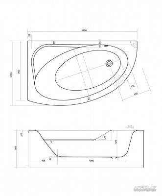 Будкрам купити MEZA Ванна 170x100 ліва MEZA Ванна 170x100 ліва 3