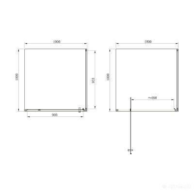 Будкрам купить FRAME Душевая кабина, распашная -100*100 реверсивная - хром/серое стекло(1уп) FRAME Душевая кабина, распашная -100*100 реверсивная - хром/серое стекло(1уп) 2