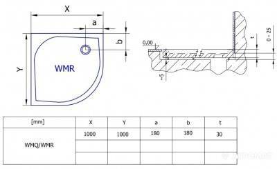 Будкрам купити MARBLEMATE Піддон 1000x1000 MARBLEMATE Піддон 1000x1000 2