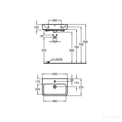 Будкрам купить Renova Comprimo Умывальник 55х37см Renova Comprimo Умывальник 55х37см 2