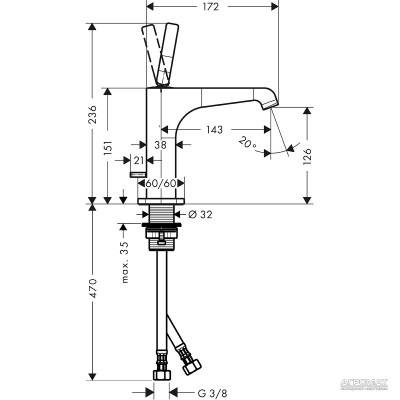 Будкрам купити Citterio E 125 Змішувач д/раковини Citterio E 125 Змішувач д/раковини 2