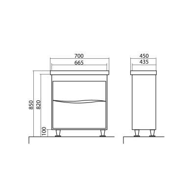 Будкрам купити АЛЬФА Тумба з раковиною-70 Frame АЛЬФА Тумба з раковиною-70 Frame 6