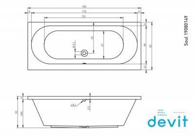 Будкрам купити SOUL Ванна 190х80 + ніжки set01u SOUL Ванна 190х80 + ніжки set01u 2