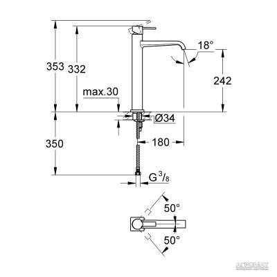 Будкрам купить 23403 Allure Смеситель для раковины 23403 Allure Смеситель для раковины 2
