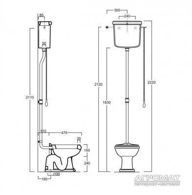 Будкрам купити Arcade високий бачок, білий Arcade високий бачок, білий 3