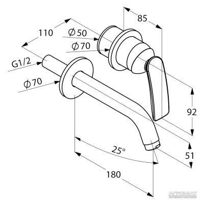 Будкрам купити Balance Зовнішня частина змішувача д/раковини Balance Зовнішня частина змішувача д/раковини 2