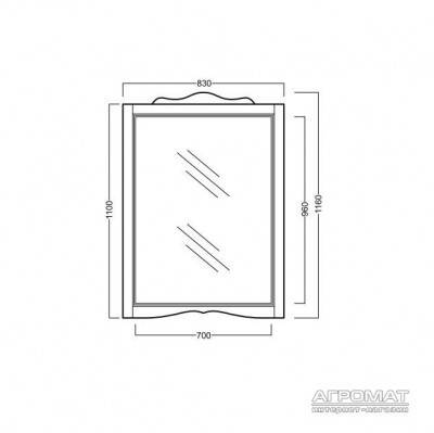 Будкрам купити - ARCADE Дзеркало в рамі - 83, білe - ARCADE Дзеркало в рамі - 83, білe 3