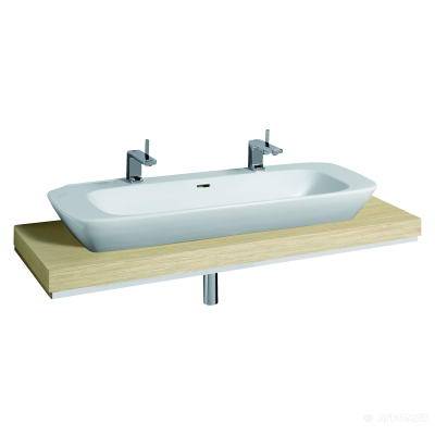 Будкрам купить Silk Столешница под умывальник с отверстием под сифон в центре 1400х100х470мм, дуб, отделка из натурально