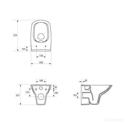 Будкрам купить CARINA NEW Унитаз подвесной CLEAN ON CARINA NEW Унитаз подвесной CLEAN ON 2