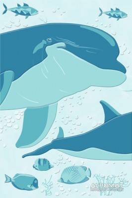 Будкрам купити АКВАРІУМ бірюзовий декор Середній М86321