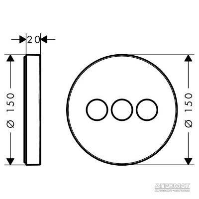 Будкрам купити ShowerSelect S Зовнішня частина перемикача ShowerSelect S Зовнішня частина перемикача 2