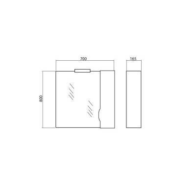 Будкрам купити РОДОРС Дзеркало-70 R, з підсвіткою РОДОРС Дзеркало-70 R, з підсвіткою 3