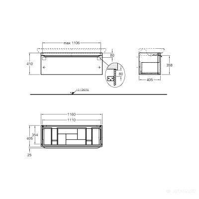 Будкрам купить myDay Шкафчик под умывальник двойной 1160х410х405 мм, 1 ящик с подсветкой, какао с молоком myDay Шкафчик под умывальник двойной 1160х410х405 мм, 1 ящик с подсветкой, какао с молоком 2