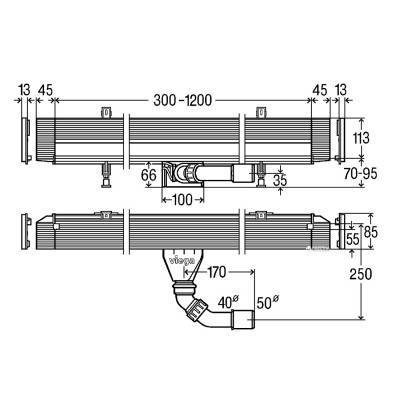 Будкрам купить Advantix Vario Душевой лоток 300-1200mm пристенный Advantix Vario Душевой лоток 300-1200mm пристенный 2