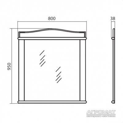 Будкрам купить МИКЕЛЛА Зеркало-80, ваниль МИКЕЛЛА Зеркало-80, ваниль 2