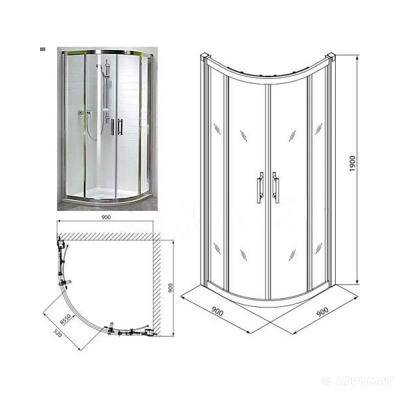 Будкрам купити GEO 6 Душова кабіна напівкрула 90 см, двері розсувні, загартоване скло, срібний блиск , частина 2/2 GEO 6 Душова кабіна напівкрула 90 см, двері розсувні, загартоване скло, срібний блиск , частина 2/2 2