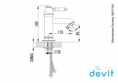 Будкрам купити Charlestone Ceramic Змішувач для раковини, хром Charlestone Ceramic Змішувач для раковини, хром 2