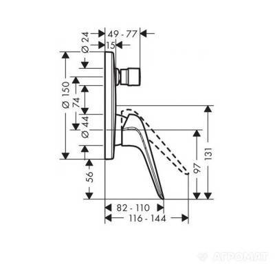 Будкрам купить Novus Внешняя часть смесителя для ванны Novus Внешняя часть смесителя для ванны 3