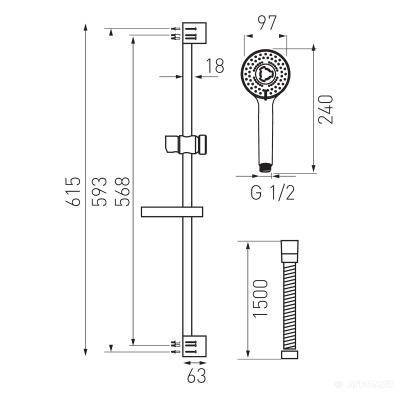 Будкрам купить TUTTI душевой набор TUTTI душевой набор 2