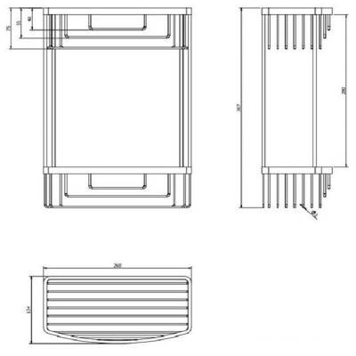Будкрам купить Полочка для душа двойная, хром Полочка для душа двойная, хром 2