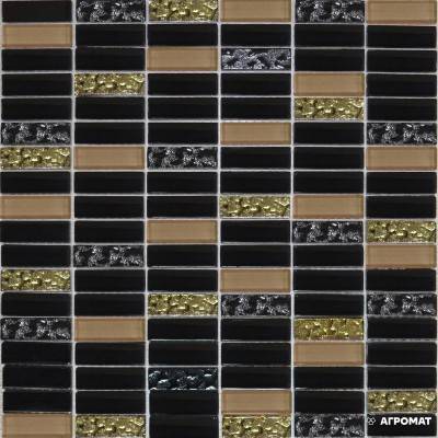 Будкрам купить Мозаика микс черный-черный рифленый-бежевый