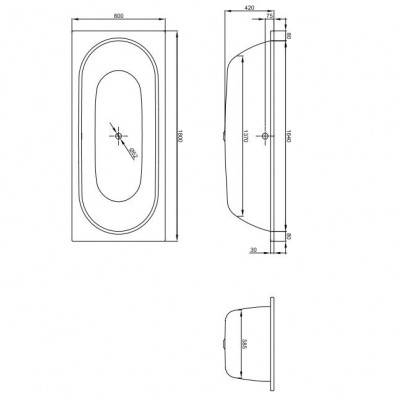 Будкрам купить BetteStarlet Ванна 180*80 , белый BetteStarlet Ванна 180*80 , белый 3