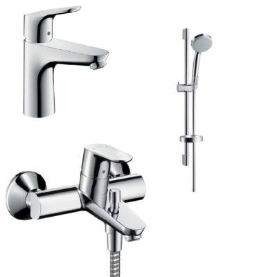 Будкрам купити Набір змішувачів Focus (зміш. для раковини+зміш. для ванни+душ. набір)