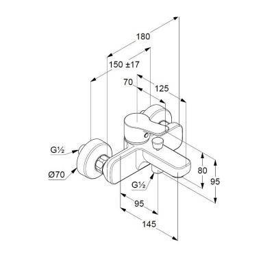 Будкрам купить Pure&Easy Смеситель для ванны Pure&Easy Смеситель для ванны 2
