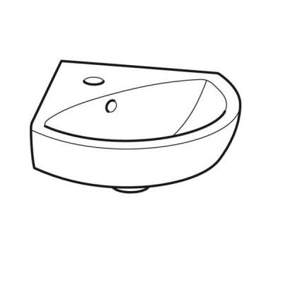 Будкрам купить Selnova Угловая раковина (1/4 круга), с 1 отв.под смеситель, с переливом, цвет белый глянец Selnova Угловая раковина (1/4 круга), с 1 отв.под смеситель, с переливом, цвет белый глянец 2