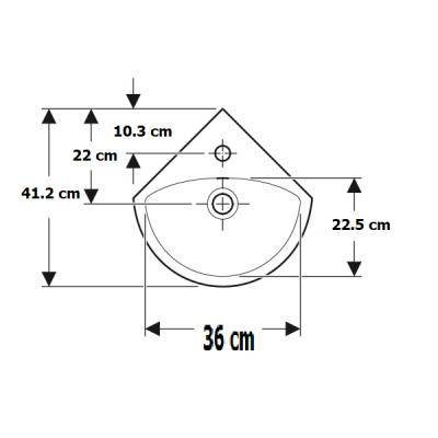 Будкрам купить Selnova Угловая раковина (1/4 круга), с 1 отв.под смеситель, с переливом, цвет белый глянец Selnova Угловая раковина (1/4 круга), с 1 отв.под смеситель, с переливом, цвет белый глянец 3