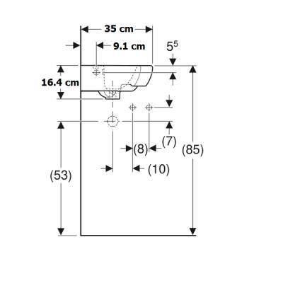 Будкрам купить Selnova Угловая раковина (1/4 круга), с 1 отв.под смеситель, с переливом, цвет белый глянец Selnova Угловая раковина (1/4 круга), с 1 отв.под смеситель, с переливом, цвет белый глянец 5