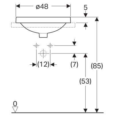 Будкрам купить VariForm Умывальник круглый d=48см, что встр.в столешницу, с 1 отв. под смеситель, с переливом, глазурованный снизу, белый глянец VariForm Умывальник круглый d=48см, что встр.в столешницу, с 1 отв. под смеситель, с переливом, глазурованный снизу, белый глянец 4