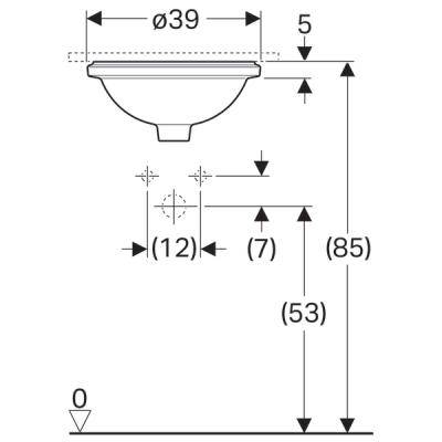 Будкрам купить  VariForm Умывальник круглый, монтируется под столешницу, d=33см, без отверстия для смешаных параз., с переливом,глазурованный снизу , белый глянец  VariForm Умывальник круглый, монтируется под столешницу, d=33см, без отверстия для смешаных параз., с переливом,глазурованный снизу , белый глянец 4