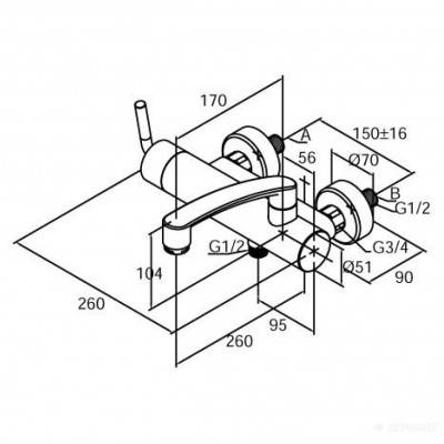 Будкрам купить ARC Смеситель для ванны/душа ARC Смеситель для ванны/душа 2