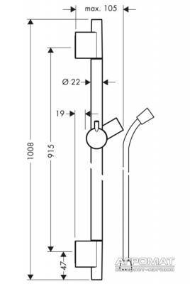 Будкрам купити Unica'S Puro Душова стійка зі шлангом Unica'S Puro Душова стійка зі шлангом 2