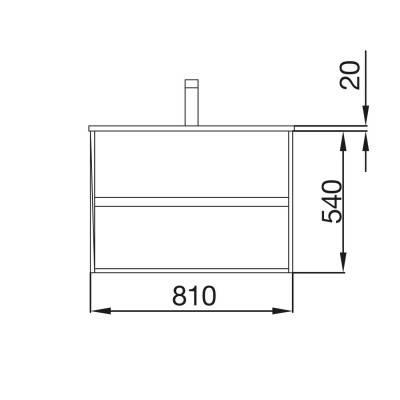 Будкрам купить  NOJA Комплект мебели тумба раковина 80см, цвет дуб (eternity Roble)  NOJA Комплект мебели тумба раковина 80см, цвет дуб (eternity Roble) 4