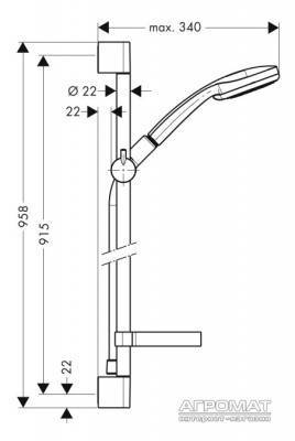 Будкрам купити Croma 100 Multi/Unica'C Душовий набір Croma 100 Multi/Unica'C Душовий набір 2