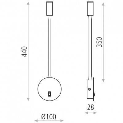 Будкрам купить Настенный светильник Lyon 16/3699 Textured White, LED 1x3W 3000K 315lm, With switch, Adjustable Настенный светильник Lyon 16/3699 Textured White, LED 1x3W 3000K 315lm, With switch, Adjustable 2